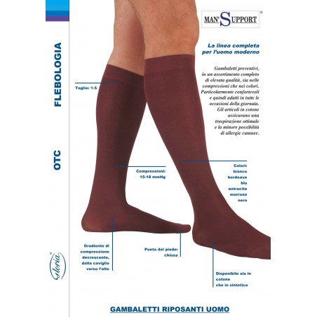 Calze Compressione Graduata SILCA 15 MmHg Uomo Taglia M (41/42)